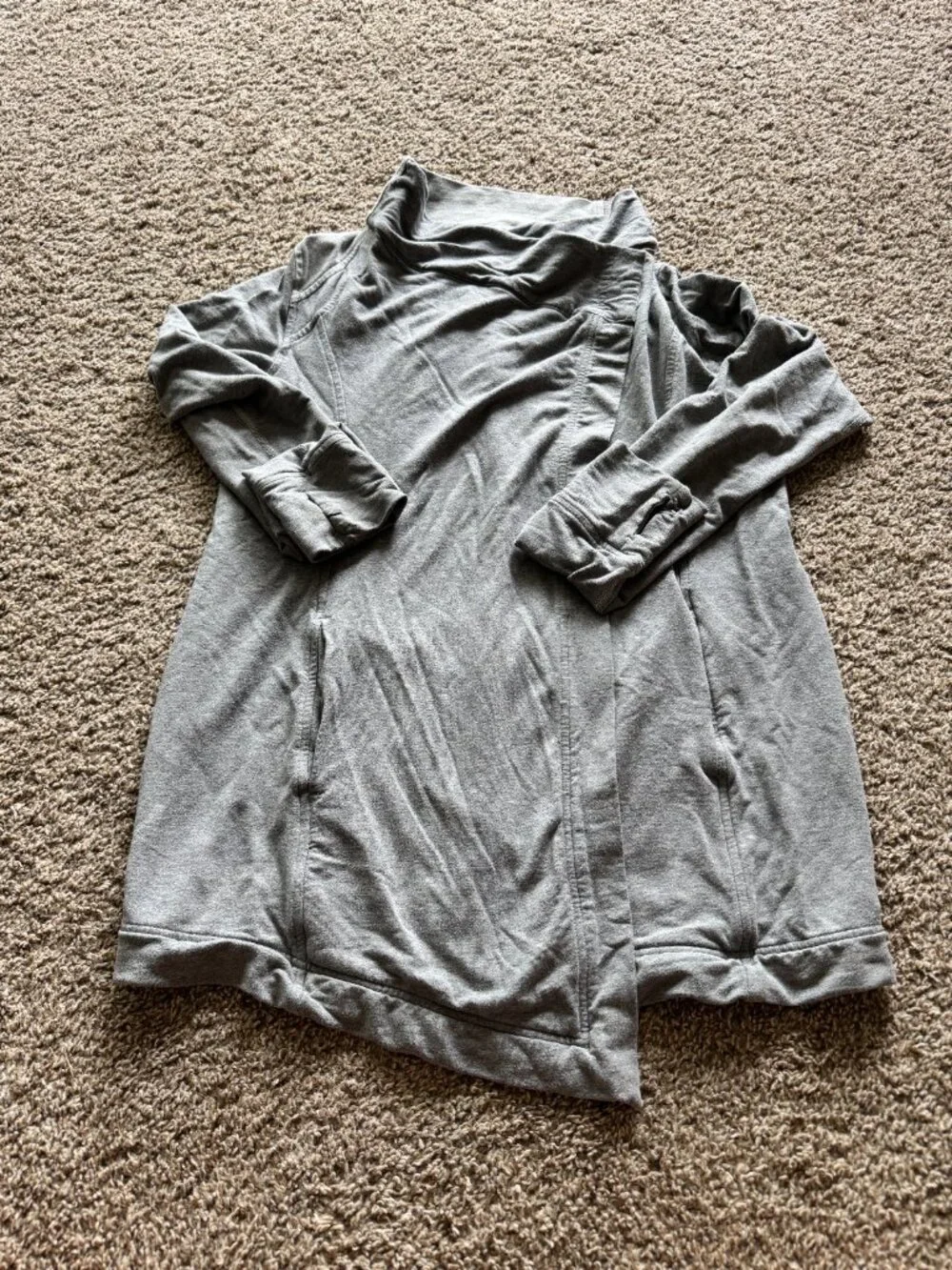 Lululemon Coast Wrap Jacket Heathered Gray Size 8